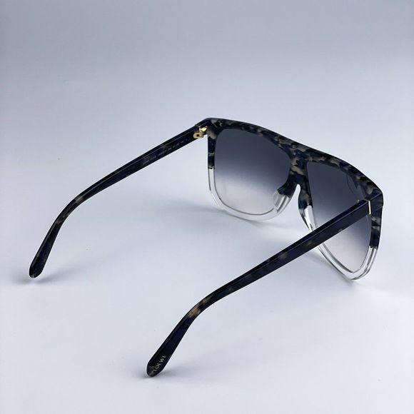 Loewe LW40001F FILIPA 56B Sunglasses Shiny Havana Gradient Smoke Shield Women main image 8